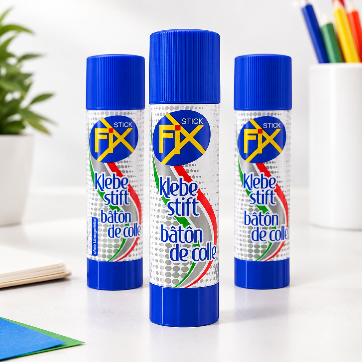 Fix Stick Klebestift 40g – Extra Stark | 12er Großpackung