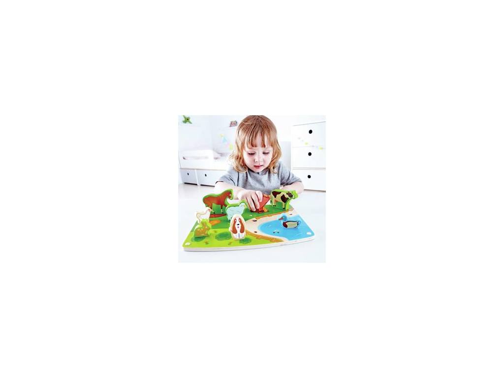 Steckpuzzlespiel Bauernhoftiere