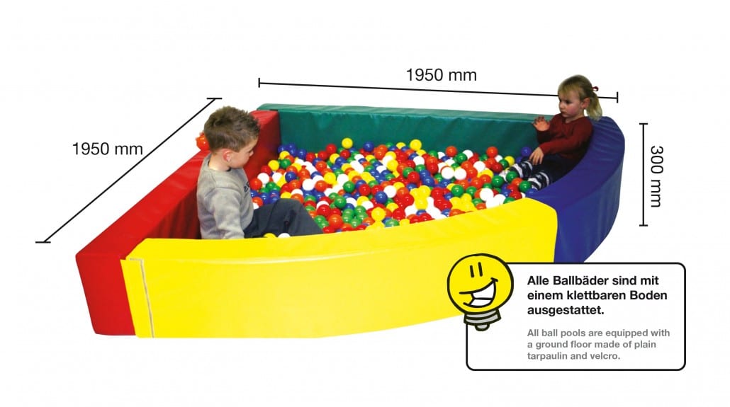 Viertelkreis-Ballbad klein