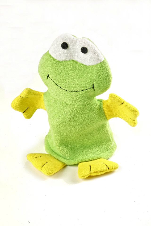 Waschhandschuh Frosch