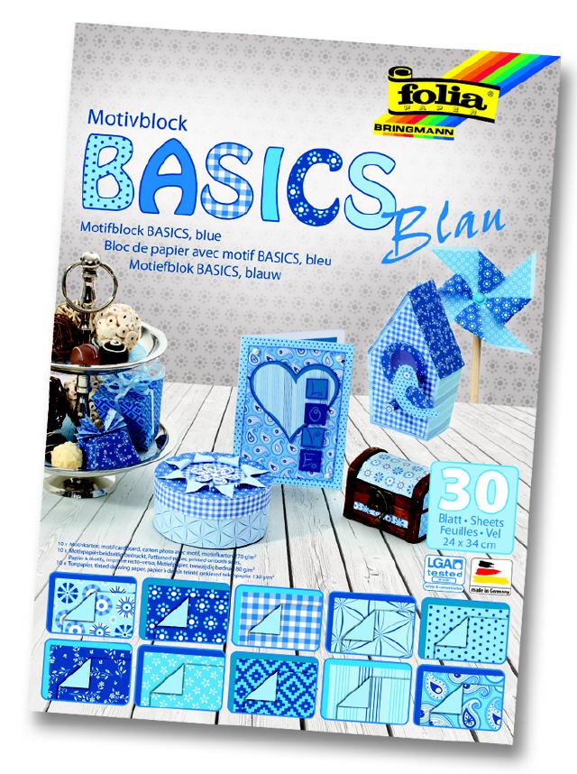 Motivkarton Basic (blau)