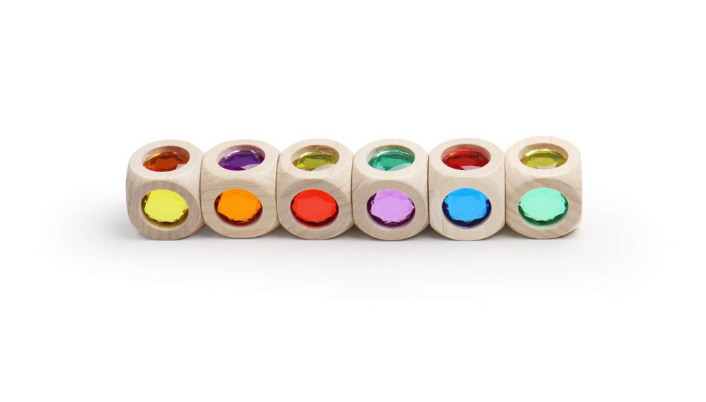 Regenbogenwürfel, mini 6er Set